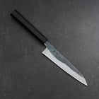 Koyanagi Blue Steel #2 Kurouchi Damast Büffelhorn und Ebenholz Griff 135mm-[Musashi]-[Japan-Küchenmesser]