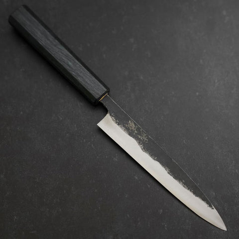 Koyanagi Blue steel #1 Kurouchi Dunkelblauer Urushi Griff 150mm-[Musashi]-[Japan-Küchenmesser]