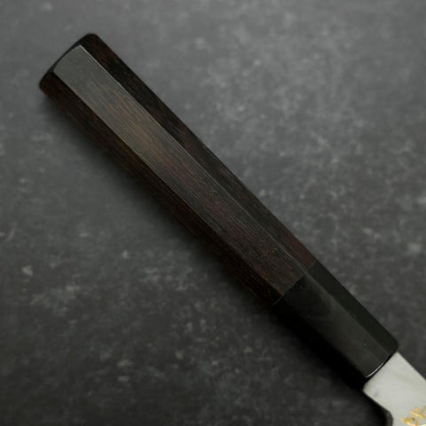 Koyanagi White Steel #2 Kasumi Chokin Glückswolke Büffelhorn und Ebenholz Griff 135mm-[Musashi]-[Japan-Küchenmesser]