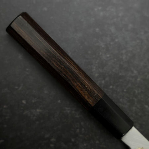 Koyanagi White Steel #2 Kasumi Chokin Schmetterling Büffelhorn und Ebenholz Griff 135mm-[Musashi]-[Japan-Küchenmesser]