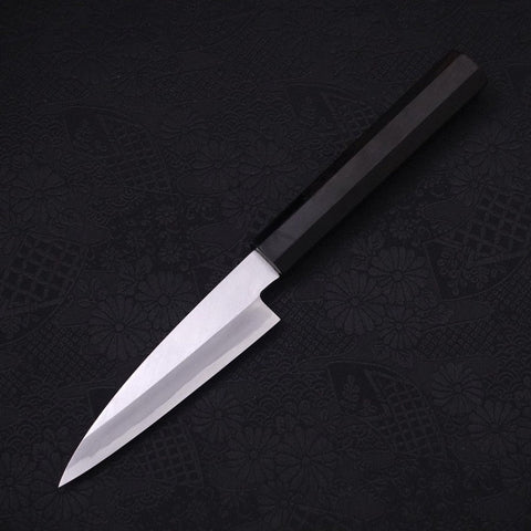Koyanagi White Steel #2 Kasumi Chokin "Sonne Im Wolkenmeer" Büffelhorn und Ebenholz Griff 110mm-[Musashi]-[Japan-Küchenmesser]