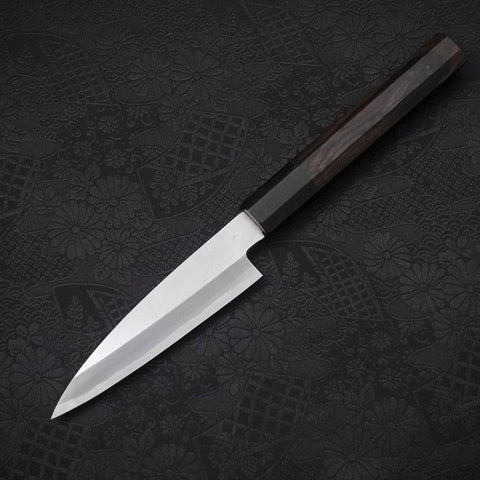 Koyanagi White Steel #2 Kasumi Chokin Nami Buffalo Ebony Handle 110mm-[Musashi]-[Japanese-Kitchen-Knives]