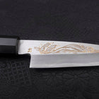 Koyanagi White Steel #2 Kasumi Chokin Nami Buffalo Ebony Handle 110mm-[Musashi]-[Japanese-Kitchen-Knives]