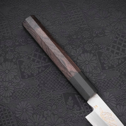 Koyanagi White Steel #2 Kasumi Chokin Nami Buffalo Ebony Handle 110mm-[Musashi]-[Japanese-Kitchen-Knives]