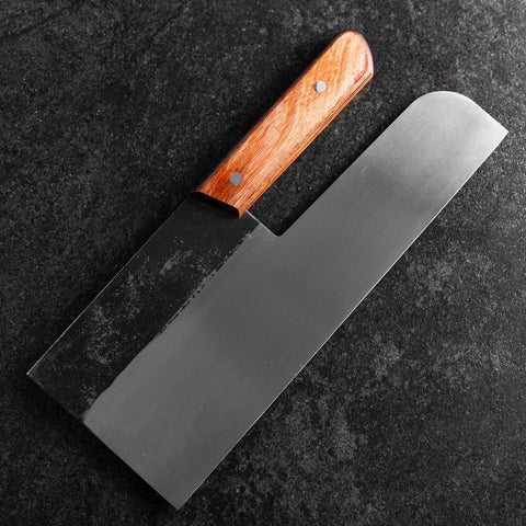 Menkiri (Nudelmesser) Blue Steel #2 Kurouchi Brauner Westlicher Griff 330mm-[Musashi]-[Japan-Küchenmesser]