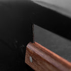 Menkiri (Nudelmesser) Blue Steel #2 Kurouchi Brauner Westlicher Griff 330mm-[Musashi]-[Japan-Küchenmesser]