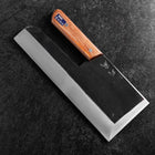 Menkiri (Nudelmesser) Blue Steel #2 Kurouchi Brauner Westlicher Griff 330mm-[Musashi]-[Japan-Küchenmesser]
