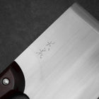 Menkiri (Nudelmesser) Blue Steel #2 Poliert Roter Urushi Griff 300mm-[Musashi]-[Japan-Küchenmesser]