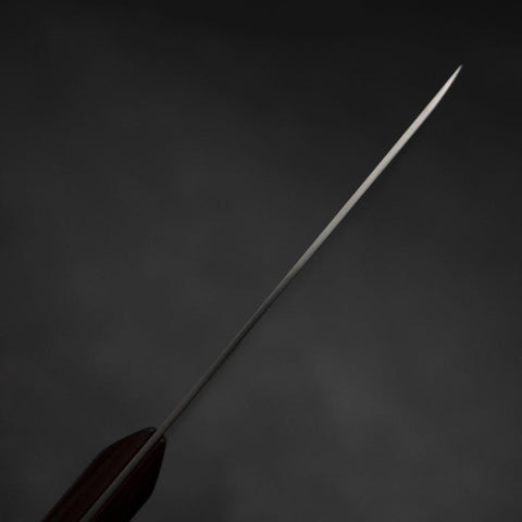 Menkiri (Nudelmesser) Blue Steel #2 Poliert Roter Urushi Griff 300mm-[Musashi]-[Japan-Küchenmesser]