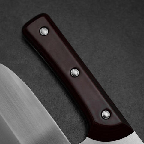 Menkiri (Nudelmesser) Blue Steel #2 Poliert Roter Urushi Griff 300mm-[Musashi]-[Japan-Küchenmesser]