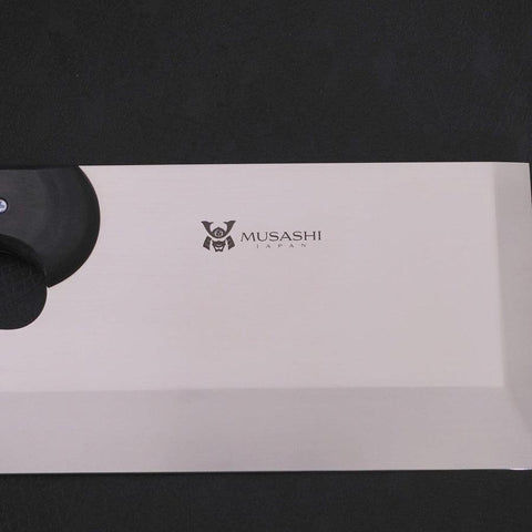 Menkiri (Nudelmesser) Molybdän Poliert Schwarzer Kirschholz Griff 330mm-[Musashi]-[Japan-Küchenmesser]