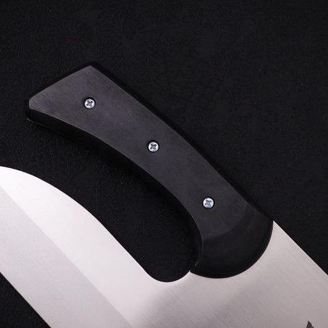 Menkiri (Nudelmesser) Molybdän Poliert Schwarzer Kirschholz Griff 330mm-[Musashi]-[Japan-Küchenmesser]