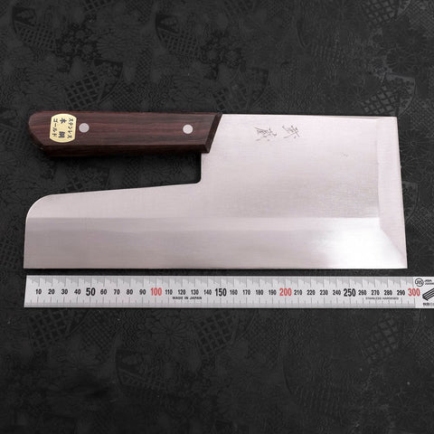 Menkiri (Nudelmesser) Molybdän Poliert Walnussholz Griff 300mm-[Musashi]-[Japan-Küchenmesser]