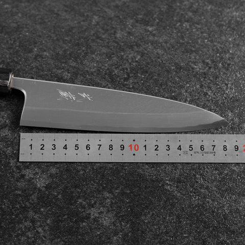 Mioroshi White Steel #2 Kasumi Buffalo Magnolia Handle 180mm (7”)-[Musashi]-[Japanese-Kitchen-Knives]