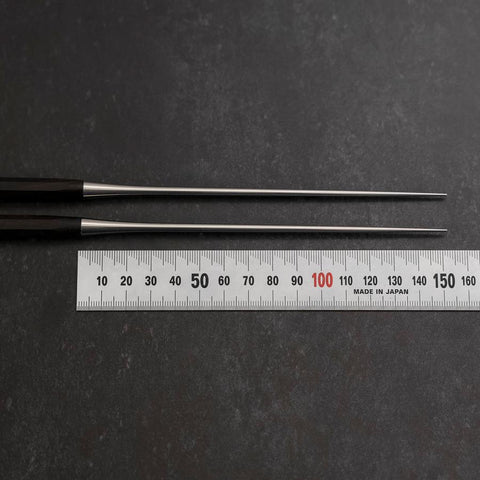 Moribashi Essstäbchen Honyaki Edelstahl Schwarzer Ishime Griff 150mm-[Musashi]-[Japan-Küchenmesser]