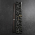 Moribashi Essstäbchen Honyaki Edelstahl Schwarzer Ishime Griff 150mm-[Musashi]-[Japan-Küchenmesser]
