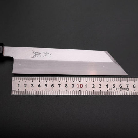 Mukimono Blue Steel #2 Kasumi Büffelhorn und Ebenholz Griff 170mm-[Musashi]-[Japan-Küchenmesser]
