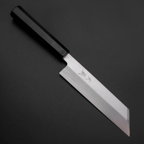 Mukimono Blue Steel #2 Kasumi Büffelhorn und Ebenholz Griff 170mm-[Musashi]-[Japan-Küchenmesser]