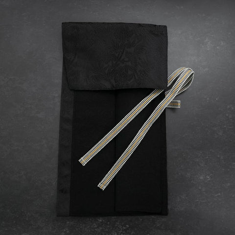 Musashi Japanese Style Kitchen Knife Roll Phoenix Black 1 Pocket Handmade-[Musashi]-[Japan-Küchenmesser]