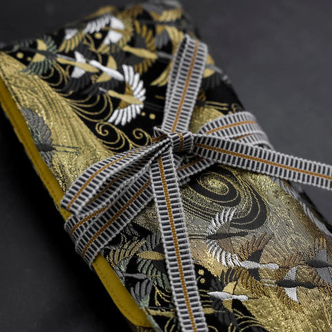 Musashi Japanese Style Kitchen Knife Roll Uzumaki Tsuru-Mai 4 Pockets Handmade-[Musashi]-[Japan-Küchenmesser]
