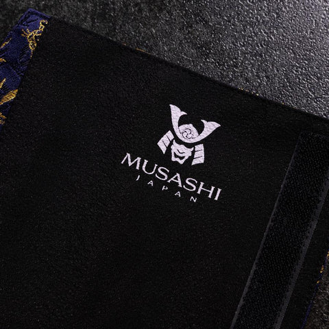 Musashi Japanische Küchenmesser Rolle Blau-Goldener Tiger 1 Tasche Handgefertigt-[Musashi]-[Japan-Küchenmesser]