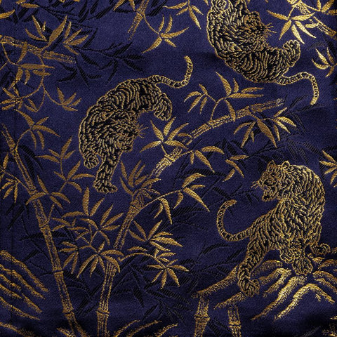 Musashi Japanische Küchenmesser Rolle Blau-Goldener Tiger 1 Tasche Handgefertigt-[Musashi]-[Japan-Küchenmesser]