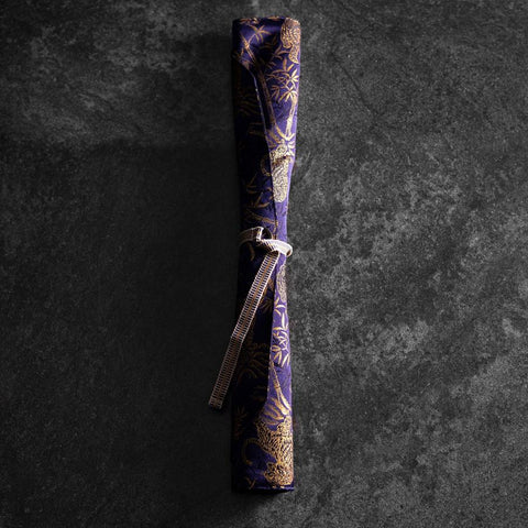 Musashi Japanische Küchenmesser Rolle Blau Goldener Tiger 2 Taschen Handgefertigt-[Musashi]-[Japan-Küchenmesser]