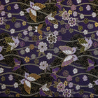 Musashi Japanische Küchenmesser Rolle Lila-Gold Schmetterling & Sakura 4 Taschen Handgefertigt-[Musashi]-[Japan-Küchenmesser]