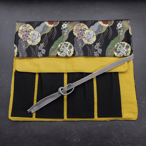 Musashi Japanische Küchenmesser Rolle Michi-naga Yukiwamon 4 Taschen Handgefertigt-[Musashi]-[Japan-Küchenmesser]