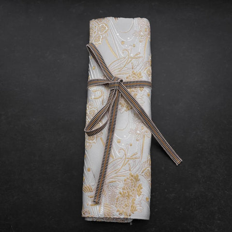 Musashi Japanische Küchenmesser Rolle White-Golden Phoenix 4 Taschen Handgefertigt-[Musashi]-[Japan-Küchenmesser]