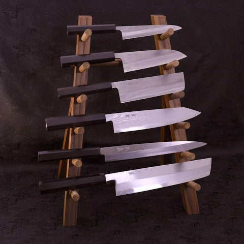 Musashi Küchenmesser Display aus Teakholz-[Musashi]-[Japan-Küchenmesser]