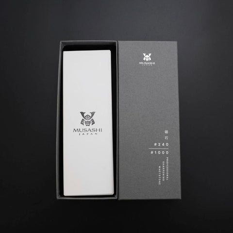 Musashi Professional Sharpening Stone Double-Sided #240/#1000-[Musashi]-[Japan-Küchenmesser]