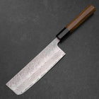 Nakiri 440C Nashiji Damast Büffelhorn und Bubinga Griff 165mm-[Musashi]-[Japan-Küchenmesser]