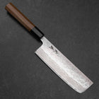 Nakiri 440C Nashiji Damast Büffelhorn und Bubinga Griff 165mm-[Musashi]-[Japan-Küchenmesser]