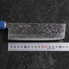 Nakiri AUS-10 Damast Blauer Urushi Griff 165mm-[Musashi]-[Japan-Küchenmesser]