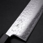 Nakiri AUS-10 Kagami Tsuchime Damast Büffelhorn und Magnolienholz Griff 165mm-[Musashi]-[Japan-Küchenmesser]