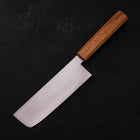 Nakiri AUS-10 Poliert Eichenholz Griff 165mm-[Musashi]-[Japan-Küchenmesser]