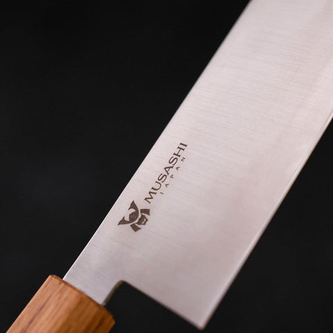 Nakiri AUS-10 Poliert Eichenholz Griff 165mm-[Musashi]-[Japan-Küchenmesser]