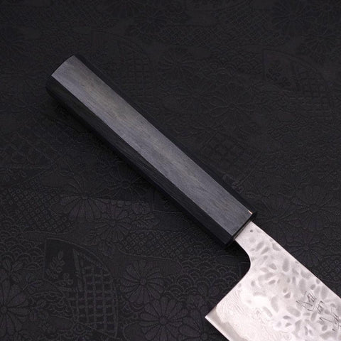 Nakiri AUS-10 Tsuchime Damast Dunkelblau Urushi Griff 165mm-[Musashi]-[Japan-Küchenmesser]