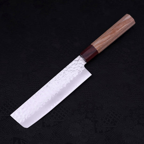 Nakiri AUS-10 Tsuchime Damast Kirschholz Griff 165mm-[Musashi]-[Japan-Küchenmesser]