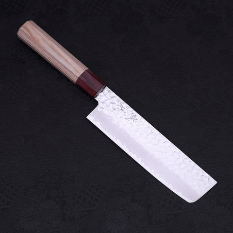 Nakiri AUS-10 Tsuchime Damast Kirschholz Griff 165mm-[Musashi]-[Japan-Küchenmesser]