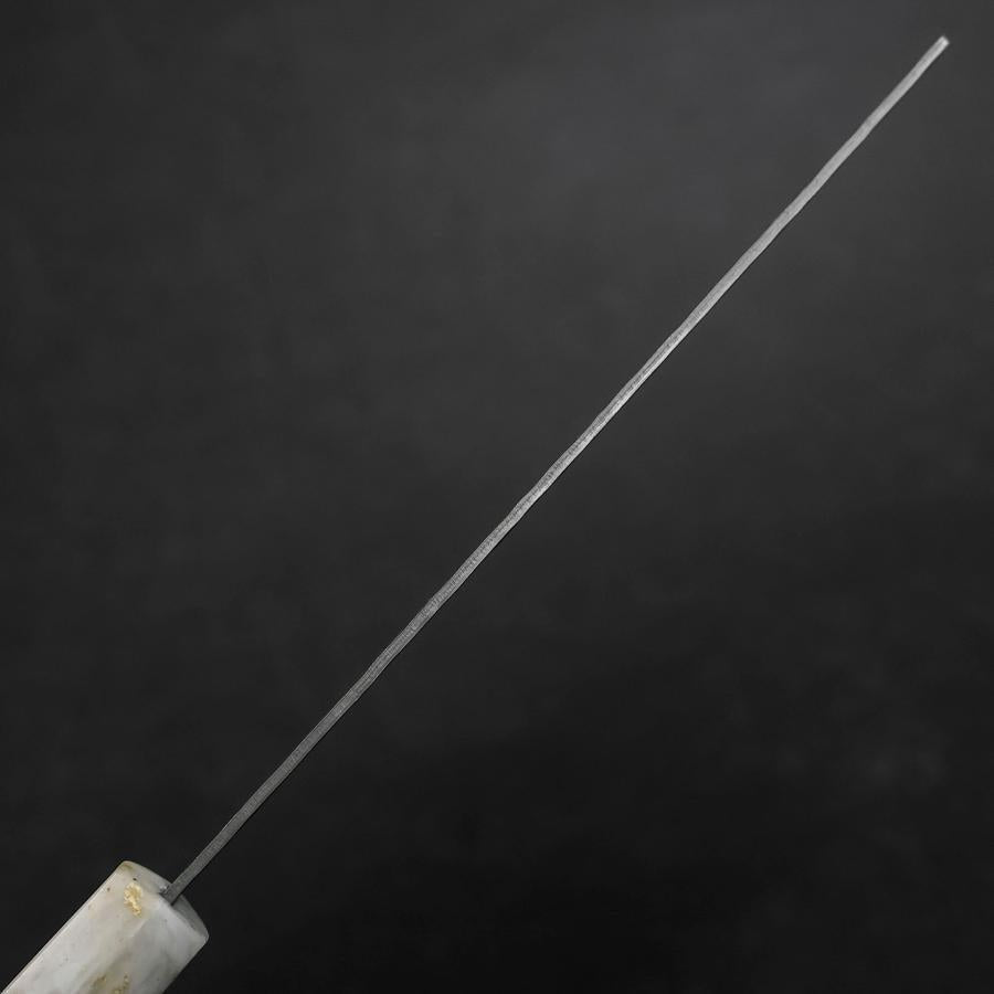 Nakiri AUS-10 Tsuchime Damast Ozeanplastik Schwarz Weiß Gold Griff 165mm-[Musashi]-[Japan-Küchenmesser]