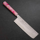 Nakiri AUS-10 Tsuchime Damast Sakura Ozeanplastik Griff 165mm-[Musashi]-[Japan-Küchenmesser]