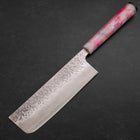 Nakiri AUS-10 Tsuchime Damast Sakura Rosa Ozeanplastik Griff mit Blattgold 165mm-[Musashi]-[Japan-Küchenmesser]