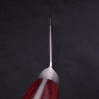Nakiri AUS-10 Wellen-Nickel Damast Roter Westlicher Griff 165mm-[Musashi]-[Japan-Küchenmesser]