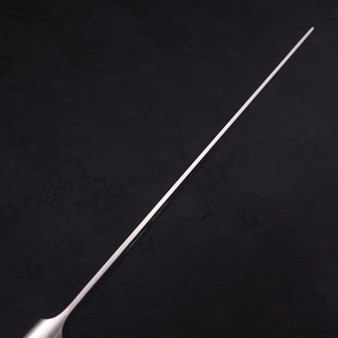Nakiri AUS-10 Wellen-Nickel Damast Roter Westlicher Griff 165mm-[Musashi]-[Japan-Küchenmesser]