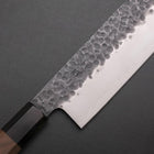 Nakiri AUS-8 Kurouchi Tsuchime Walnuss- und Rosenholz Griff 170mm-[Musashi]-[Japan-Küchenmesser]