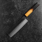 Nakiri AUS-8 Kurouchi Tsuchime Yaki Urushi Griff 170mm-[Musashi]-[Japan-Küchenmesser]