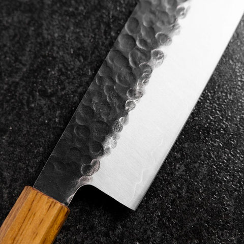Nakiri AUS-8 Kurouchi Tsuchime Yaki Urushi Griff 170mm-[Musashi]-[Japan-Küchenmesser]