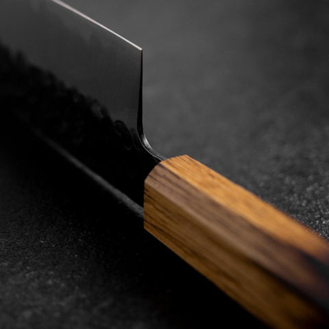 Nakiri AUS-8 Kurouchi Tsuchime Yaki Urushi Griff 170mm-[Musashi]-[Japan-Küchenmesser]